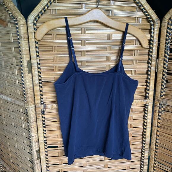 Vintage Ralph Lauren Blue Label Fitted Blue Camisole Top Y2K Large red pony - Picture 3 of 7